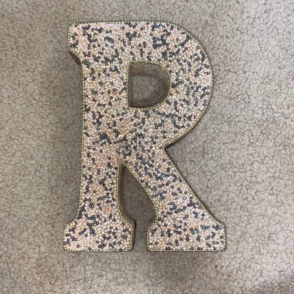 “R” decorative wooden letter